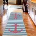 thumbnail image 2 of Striped Decorative Rug, Ship Anchor Chain Marine Life Inspired Lines Background Ocean Sailing, Quality Carpet for Bedroom Dorm and Living Room, 6 Sizes, Sky Blue, by Ambesonne, 2 of 2