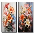 thumbnail image 2 of Designart "Lilies Representation Colorfuled Acrylic III" Lilies Framed Wall Art Set Of 2 - Multi-Color Floral Framed Wall Art Set Of 2, 2 of 7