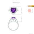thumbnail image 4 of ANGARA Natural Trillion Checker-Cut 2.5 ct Amethyst Overlapping Halo Ring in 14K White Gold for Women (Size-10mm) | February Birthstone, Anniversary, Jewelry Gift for Women | Natural Amethyst Ring, 4 of 8