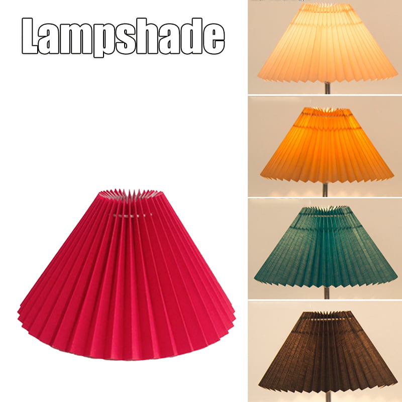 Pleated Lampshade E27 Light Cover, How To Cover A Lampshade With Pleated Fabric