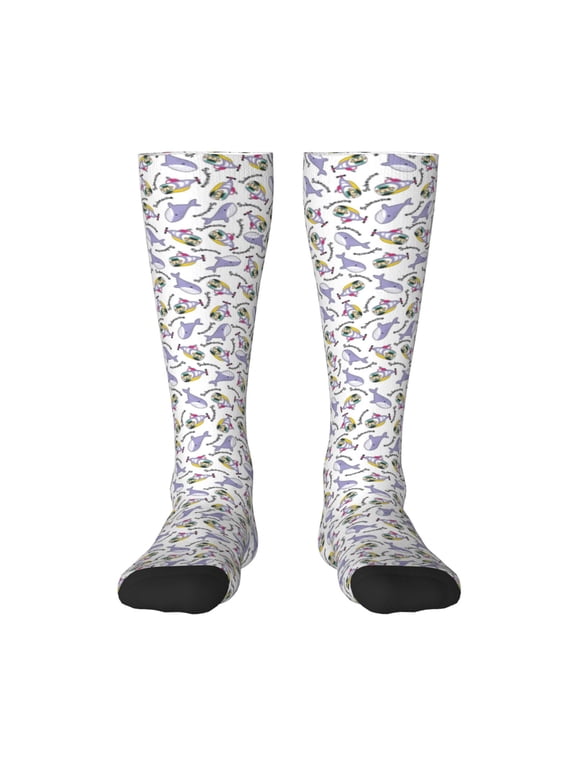 Hirioo Monkey Submarine Captain for Adult Stockings Breathable Sock Non-Pilling,Contrasting Color Design