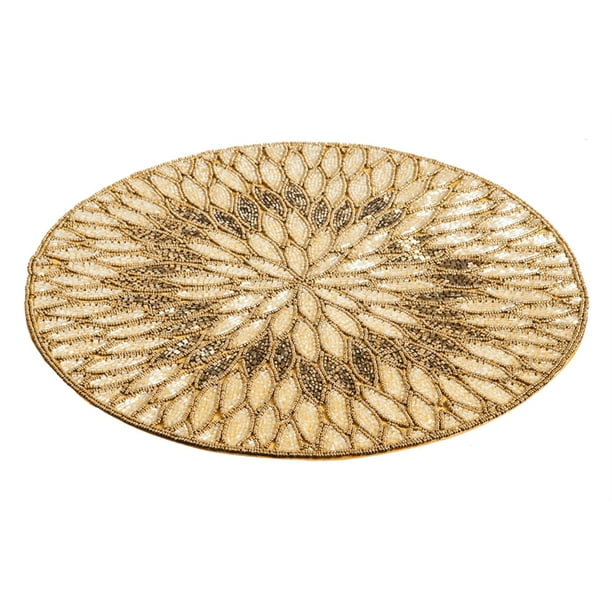 Gold Beaded Placemat