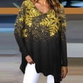 thumbnail image 2 of USSUMA Tunic Tops for Women Loose Fit, Womens Teen T Shirts Long-Sleeve V-neck Daily 2022 Bohemian Tees Loose Comfy Blouse Landscape Colorful Printing Tees, 2 of 5