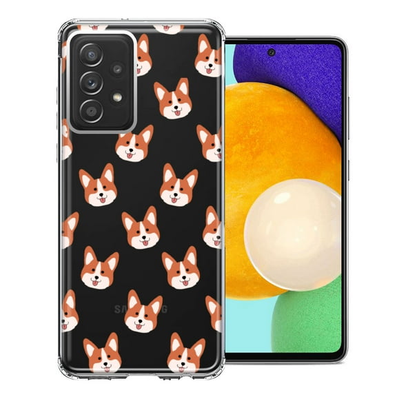 MUNDAZE For Samsung Galaxy A72 Shiba Inu Polkadots Design Double Layer Phone Case Cover