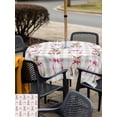 thumbnail image 4 of Easter Outdoor Tablecloth - 60x60 Inch Square Dining Table Cover, Spring Pink Bow Rabbit Grey White Gingham Plaid Waterproof Outdoor Table Cloth with Umbrella Hole & Zipper for Picnic/Patio/Party, 4 of 7