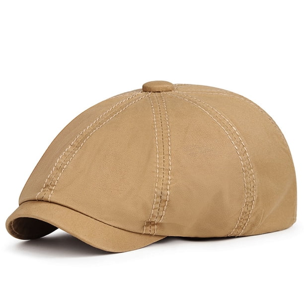 Sombreros unisex casuales clásicos sólidos antiguos octogonales literarios de periodista boina para hombre sombrero de algodón