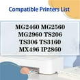 thumbnail image 2 of Compatible PG-645 CL-646 PG645 CL646 Ink Cartridges Replacement for Canon MG2460 MG2560 MG2960 TS206 TS306 TS3160 MX496 IP2860 Printers 2 Black, 2 of 7