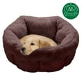 thumbnail image 4 of FurHaven Pet Products Luxury Fur Warming Hi-Lo Cuddler Pet Bed - Sable Brown, Medium - 23", 4 of 13