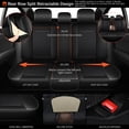 thumbnail image 6 of DIKSOAKR Car Seat Covers Full Set for Nissan Rogue 2008-2026 :Waterproof Leather Automotive Seat Covers Protector Compatible Airbag Black,Full Set(2 Row 5 Seats), 6 of 9