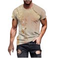 thumbnail image 1 of Camisetas de Manga Corta para Hombre Imprimir Cuello Redondo Camiseta de Moda Casual, Camiseta de Disfraz de Poliéster para Uso Al Aire Libre, Diario Y de Verano de Primavera, 1 of 5