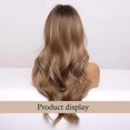 thumbnail image 5 of Long Gray Brown Curly Hair Wig with Bangs Charming Fluffy Hair Extensions for Women Girls, 5 of 5