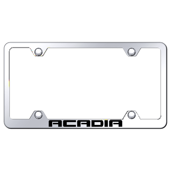 GMC Acadia Laser Etched Logo Stainless Steel Wide Body License Plate Frame (Chrome)