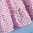 thumbnail image 7 of URMAGIC 1-6T Toddler Kids Summer Pink Plaid Suspender Smocked Dress Baby Girls Sundress, 7 of 7
