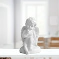 thumbnail image 4 of GUOOL Resin White Angel Statue Desktop Decor Collection Window Props Christmas sitting, 4 of 9