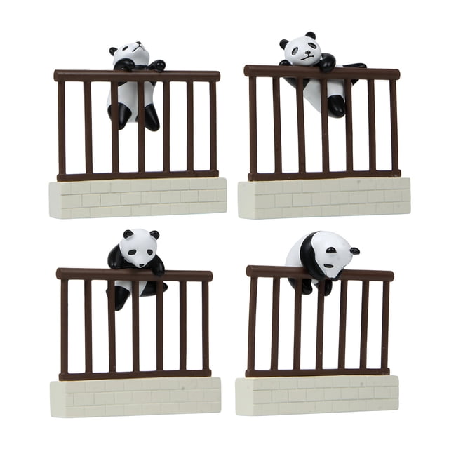 Esculturas de jardín, figuritas de resina, adorables pandas trepando