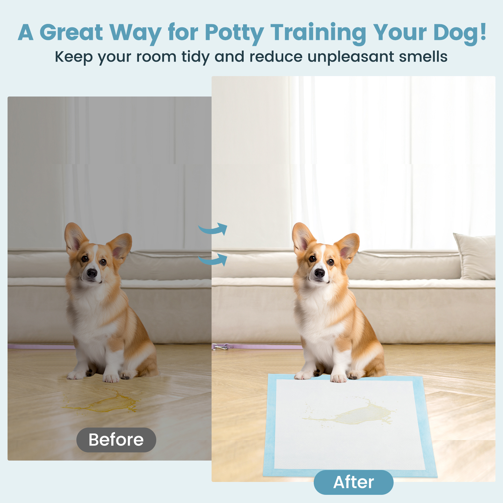 Gymax 30''x 30''(150 Counts) Dog Potty Training Pads Puppy Pee Pads w/ Quick-Drying