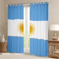 thumbnail image 2 of Manfei Argentinian Flag Kitchen Curtains,Blue White Yellow Black Out Curtains Pack of 2 (42x63 Each), 2 of 7