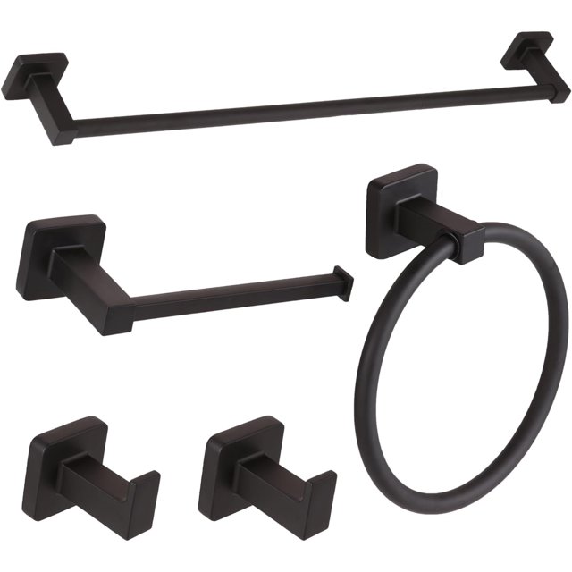 Pieces Matte Bathroom Hardware Accessories Set Hand Towel Bar Set Toilet Paper Holder Towel Ring Towel Rack Set Matte for Bathroom
