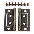 thumbnail image 4 of 2 unids 50x24mm muebles antiguos bisagras gabinete cajón puerta tope bisagra decorativo armario decorativo bisagras for caja de madera con tornillos, 4 of 6