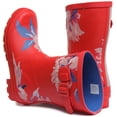 thumbnail image 4 of Joules Molly Welly Women's Floral Mid Height Boots In Red Size 7, 4 of 6