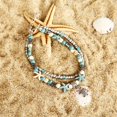 thumbnail image 1 of asddcavvf Sea BlueTurtle Foot Charm Jewelry Boho Handmade Multilayer Anklet Beads Anklet Anklet, 1 of 6