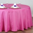 thumbnail image 2 of BalsaCircle 132" Round Polyester Tablecloths Wedding Fuchsia, 2 of 7