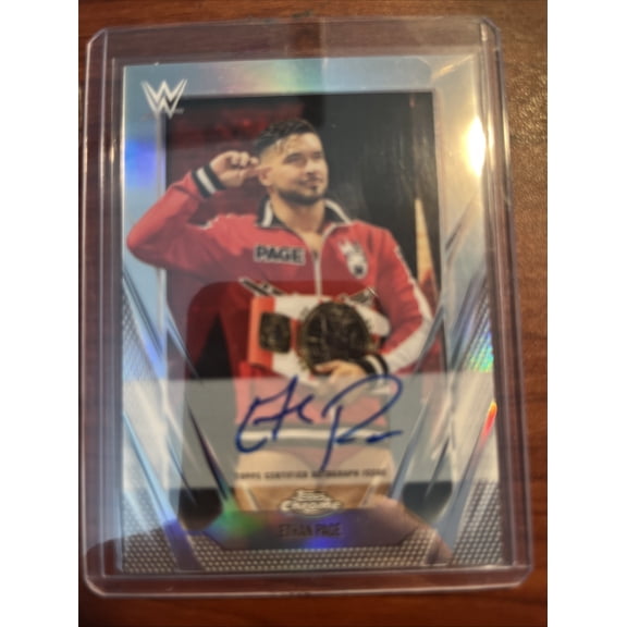 2026 Topps Topps Chrome WWE Wrestling Ethan Page #BCA-ETP Chrome Refractor Nxt WWE Autographed Wrestling Trading Card