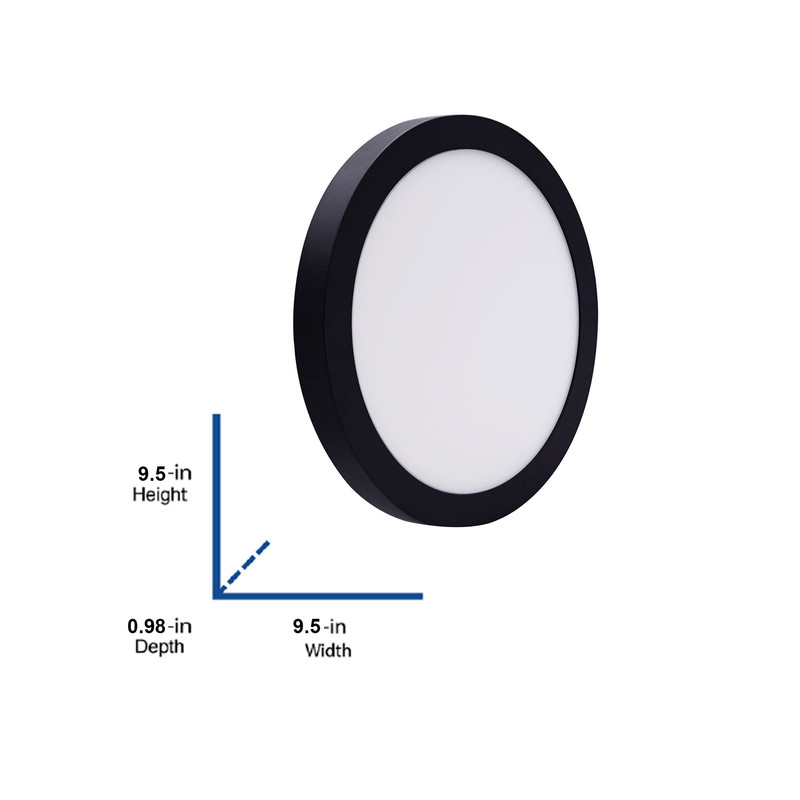Lucere 9.5'' LED Flush Mount Ceiling Light Fixture, Super Slim Panel Light 120V 15W 4000K White Round Ceiling Light for Bathroom, Kitchen, Bedroom Hallway Damp Location