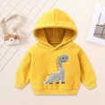 thumbnail image 2 of 7-8 Years Little Kids Boys Girls Hooded Sweatshirts Long Sleeve Pullover Basic Tops Cute Fall Winter Clothes Dinosaur Print Hoodies 18 24 Months 2t 3t 4t 5t 6t 7t 8t, 2 of 7