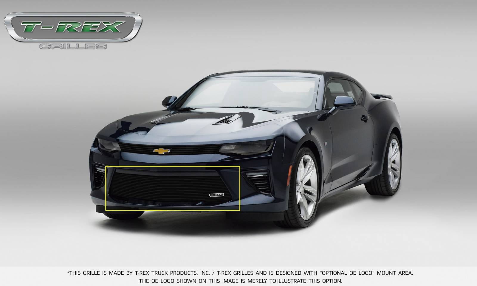 T-Rex Grilles 25036B Laser Billet Series Bumper Grille; Black; Overlay; 1 pc.;