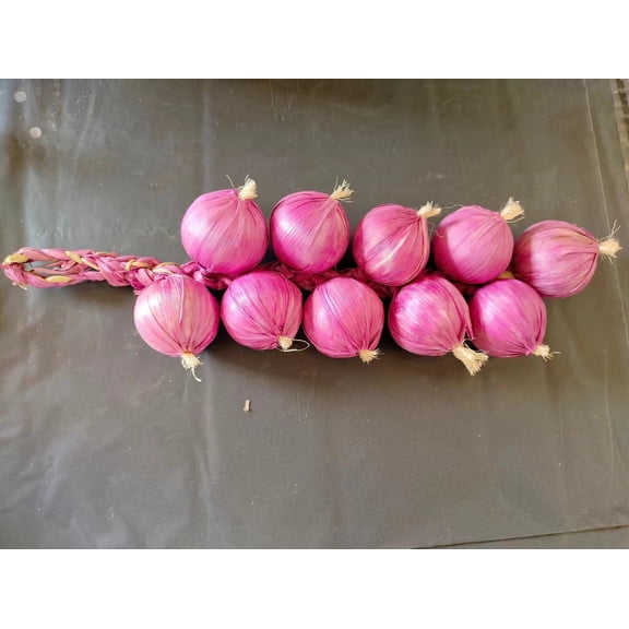 Nvzi Realistic Artificial Fake Vegetables Lifelike Decorative Foam Food Set Faux Veggies for Home, Kitchen, Decor Set Photo Props（Onion skewers，2pcs）