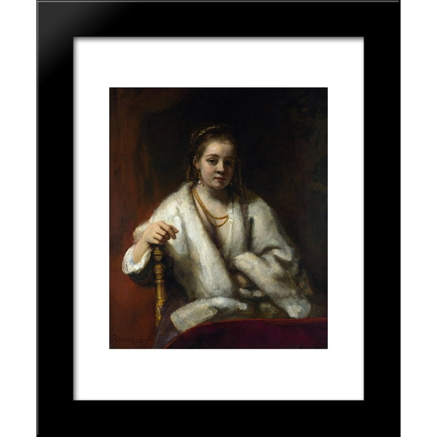 Portrait of Hendrickje Stoffels 20x24 Framed Art Print by Rembrandt ...