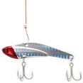 thumbnail image 1 of Señuelos de vibración de Metal, simulación de cebos de pesca duros, señuelos de fundición larga (rojo con plata), 1 of 2
