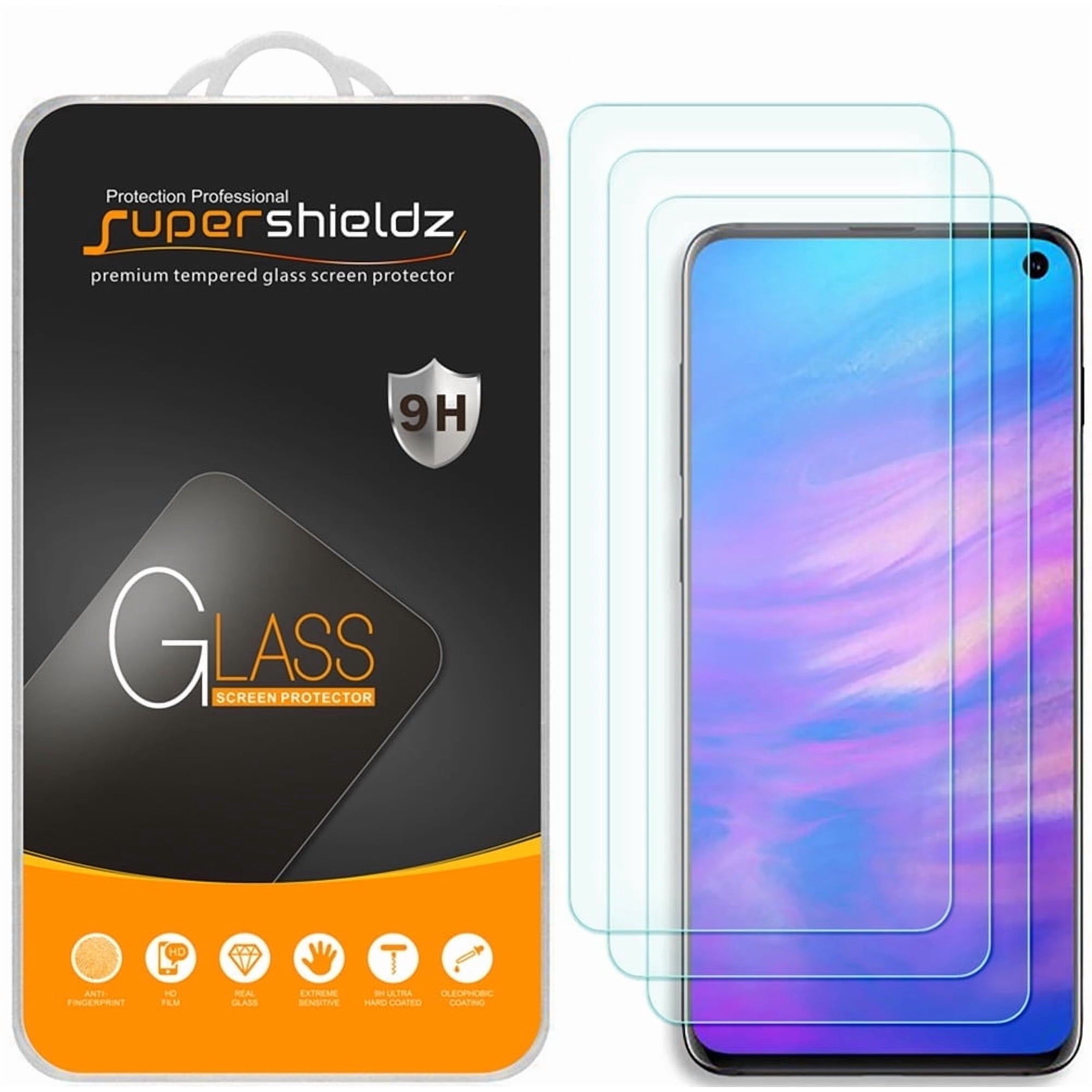 Supershieldz Designed for Samsung Galaxy S10e Tempered Glass Screen Protector, Anti Scratch, Bubble Free (3 Pack)