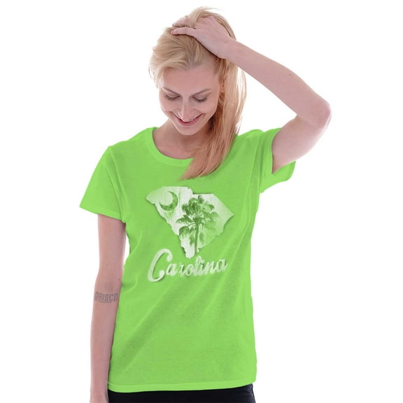 South Carolina Cute Beach Aesthetic Womens Slim Fit Graphic Tee Brisco Brands S