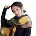 thumbnail image 1 of Fashion Long Shawl Big Grid Winter Warm Lattice Large Scarf, 1 of 5