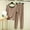 Khaki, variant on uublik Womens Pajama Pants Short Sleeve Shirt with Long Pajama Pant Set Soft PJ Loungewear