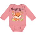 thumbnail image 3 of Inktastic My Grandma Loves Me- little fox Boys or Girls Long Sleeve Baby Bodysuit, 3 of 5