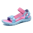 thumbnail image 4 of Ediodpoh Girls Sandals for Kids Comfortable Lightweight EVA on Casual Beach Outdoor Sports Shoes with Hook and Loop Strap for Everyday Wear Sandals Girls Pink 2, 4 of 9