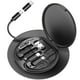 thumbnail image 1 of Convertidor USB-C, Micro-USB, Lightning y USB-A con soporte para teléfono, juego de adaptadores de cable de carga universal negro, 1 of 4