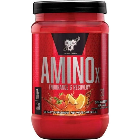 BSN Amino X Amino Acids + BCAA Powder, Strawberry Orange, 30