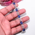 thumbnail image 3 of Blue Sapphire, CZ 925 Sterling Silver Adjustable Tennis Bracelet 7-8" B0229, Blue Sapphire Bracelet, Blue Bracelet, Oval Bracelet, 3 of 6