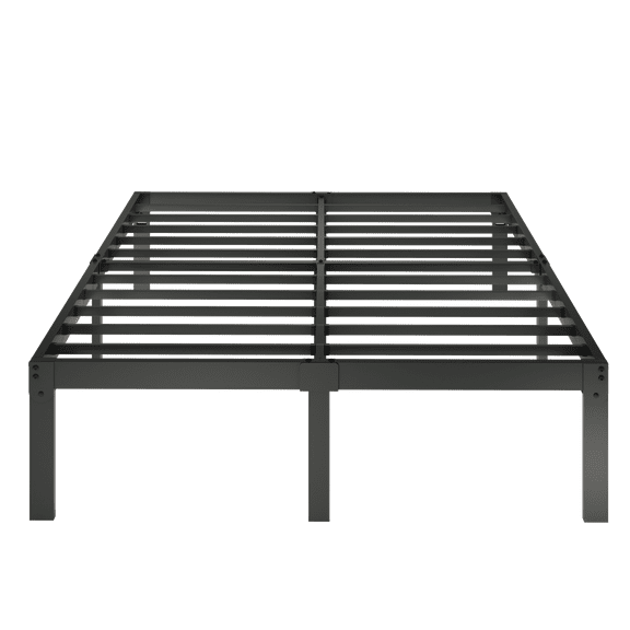 Merrland 14" Queen Bed Frame, Metal Platform Bed with Under-bed Storage, No Box Spring Needed, Easy Assembly, Black