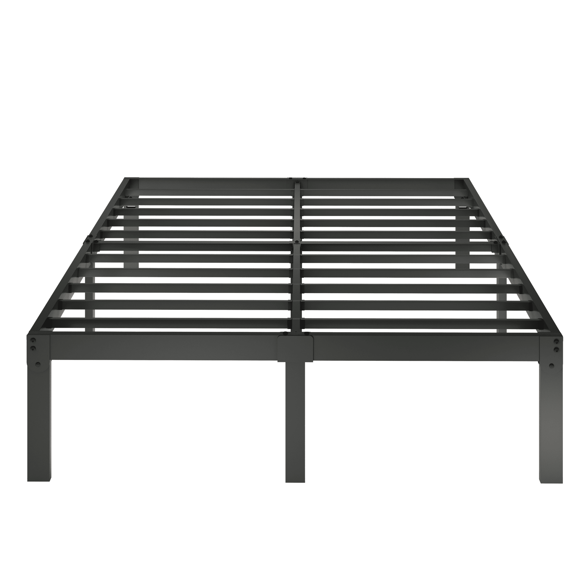 Merrland 14" Queen Bed Frame, Metal Platform Bed with Under-bed Storage, No Box Spring Needed, Easy Assembly, Black