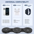 thumbnail image 4 of Magnetic Wireless Charger, 3 in 1 Charging Station for Apple Devices, 18W Foldable Wireless Charger Stand for iPhone 16 15 14 13 12 Pro/Pro Max, AirPods 2/3/Pro, iWatch Ultra/9/8/7/SE/6/5/4/3, Black, 4 of 8