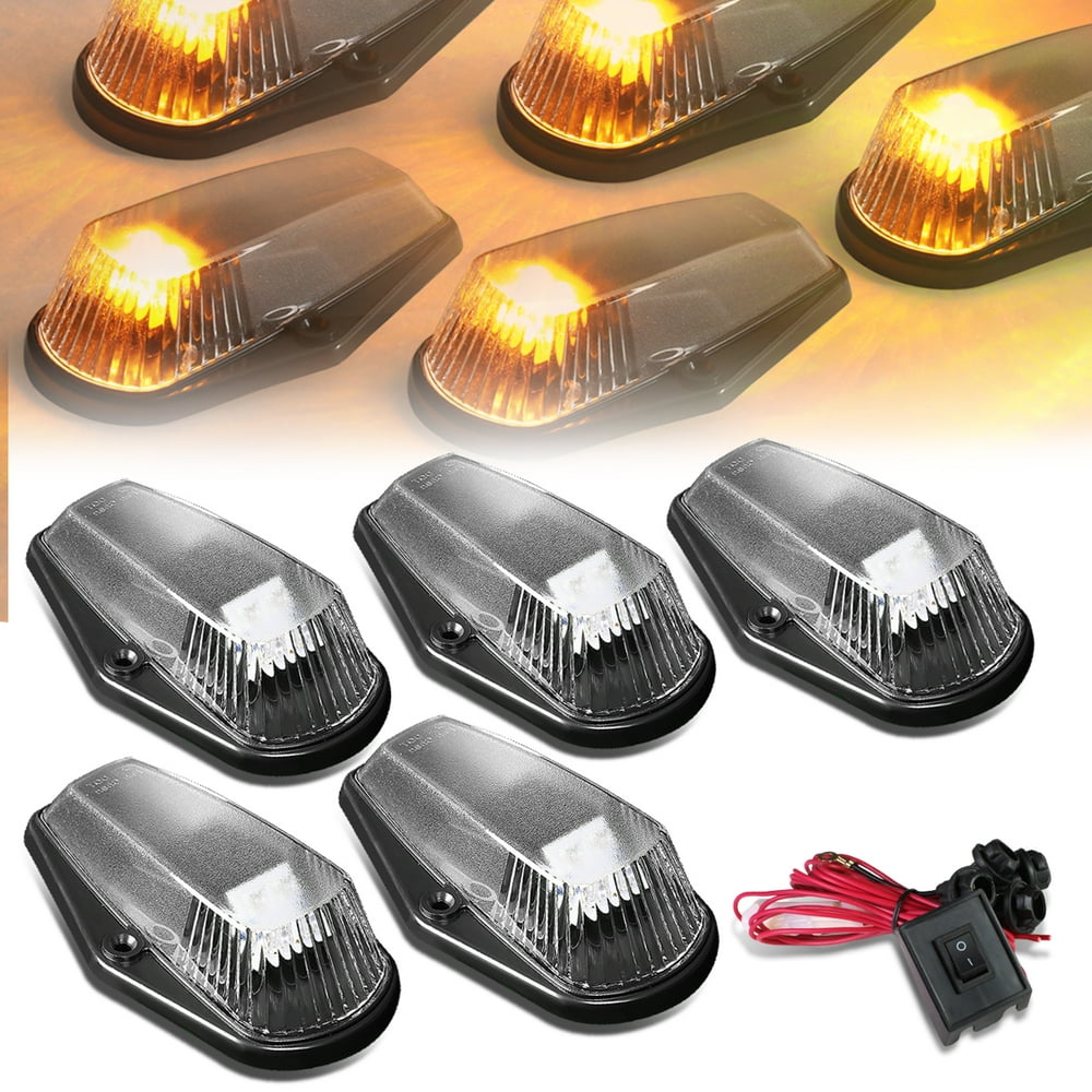 For 1980 to 1996 Ford F150 F250 F350 F450 5 X LED Cab Roof Top Lights