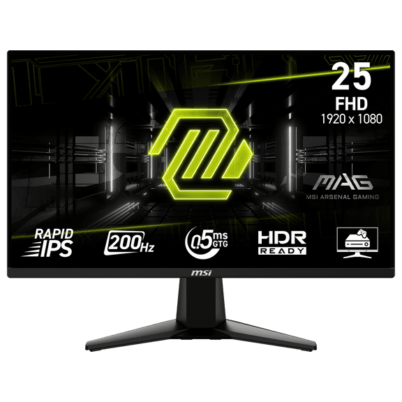 MSI MAG 255F E20 24.5" 16:9 Full HD 200Hz LCD HDR Gaming Monitor, Metallic Black