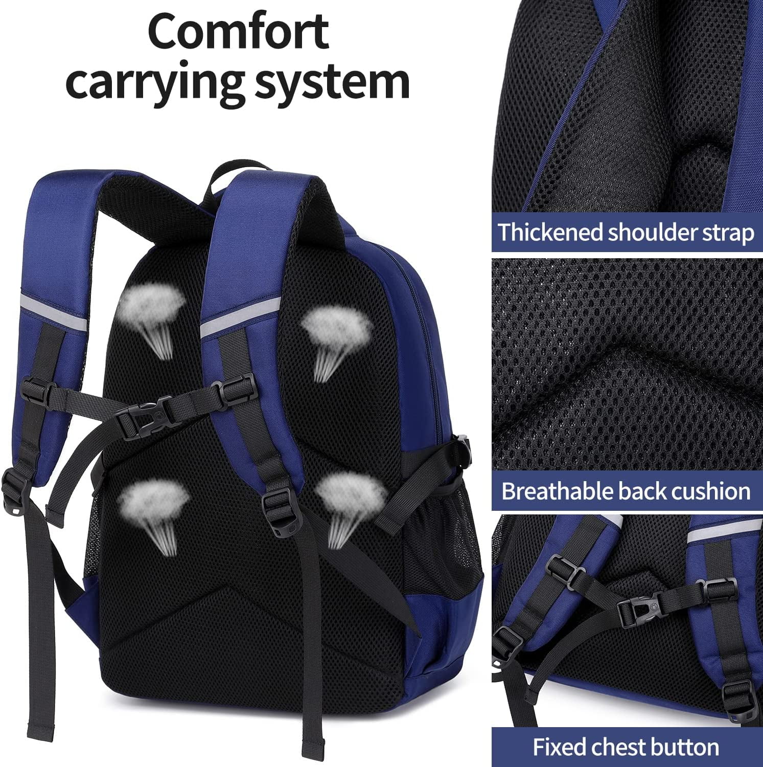 Lvelia School Backpack for Boys Kids Elementary School Bags Middle School Primary School Bookbags Lightweight Sturdy Spaceman Gifts,Blue