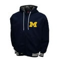 thumbnail image 2 of Men's Franchise Club Navy Michigan Wolverines Grind Full-Zip Hoodie Jacket, 2 of 3