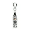 thumbnail image 2 of Sterling Silver 3-D Antiqued Big Ben w/Lobster Clasp Charm QCC446, 2 of 3